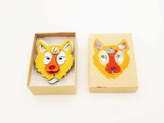 Wolfie Brooch